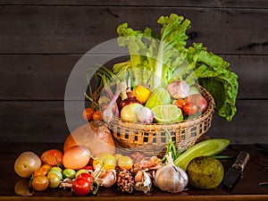 Still life of mix vegetable