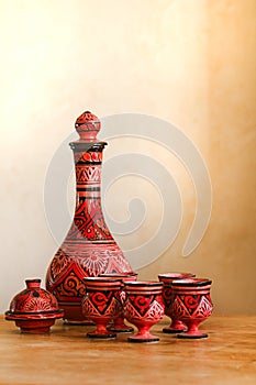 Still-life with Moroccan pottery