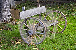 Still life with an old bench for a rest