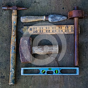 Still Life of Old-Fashioned tools