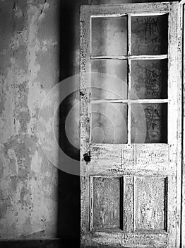 Still-life of an old wooden door