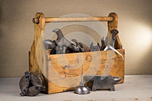 Still life - Old Wooden Tool Box