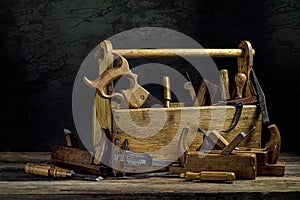 Still life - Old Wooden Tool Box