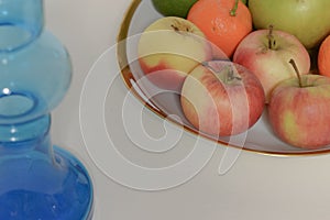 Still Life Out Of Porcelain Plate and Fruits