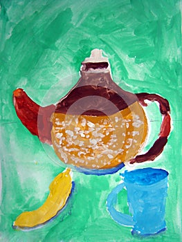 Still life painted by child