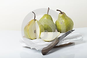 Still life of Pears. Still life of fruits.