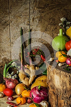 Still Life Photography with Spices and herbs.