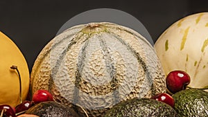 A still life with ripe melons photo