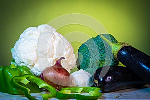 Still Life Setup for Vegetable