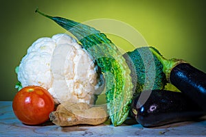 Still Life Setup for Vegetable