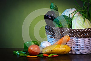 Still Life Setup for Vegetable