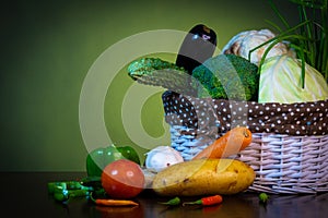 Still Life Setup for Vegetable