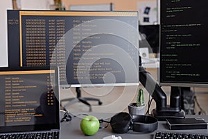 Computer Screens Showing Lines of Code