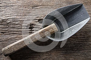 Still life a shovel closeup