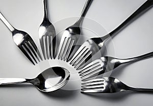 Still life spoon and forks