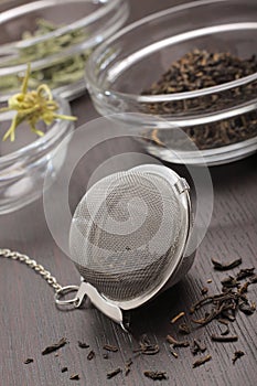 Still life with tea infuser photo