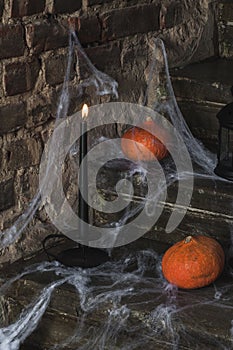 Still life on the theme of the Halloween holiday.