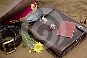 Still life with vintage objects dedicated to Victory Day