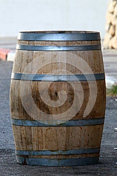 Still life with a water barrel