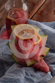 Still life with watermelon,