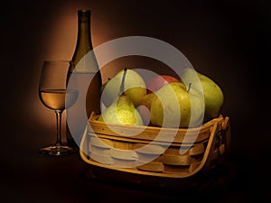 Still Life With Wine and Fruits (2)