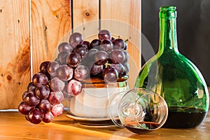 Still life Wine and grapes