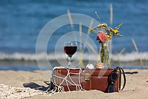 Still life with wine