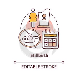 Stillbirth concept icon