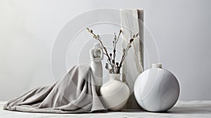 stilllife gray white background