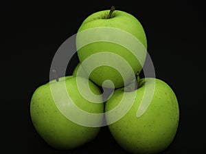 Stilllife: Green Apple Photography black background