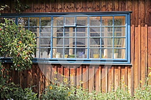 Stilllife in the window of a house in the valley