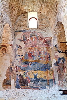Stilo Calabria Italy. Frescoes in the interior of the Cattolica di Stilo byzantine church