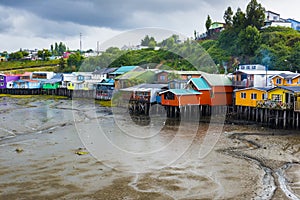 Stilt houses in Castro, Chiloe island (Chile)