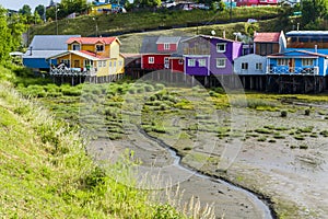 Stilt houses in Castro, Chiloe island (Chile)