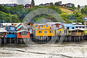Stilt houses in Castro, Chiloe island (Chile)