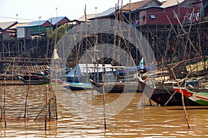 Stilt houses of Kompong Kleang floating village