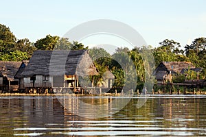 Amazon River Town on Stilts photo