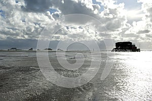 Stilt houses in Sankt Peter-Ording