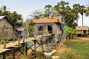 Stilt houses in a small village near Kratie, Cambodia