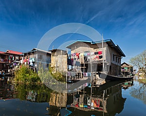 Stilted houses photo