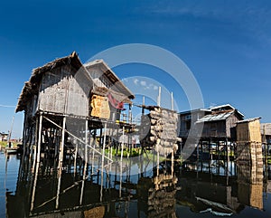 Stilted houses photo