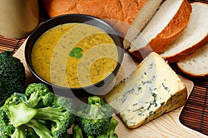 Stilton and broccoli soup