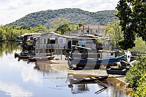 Stilts at Pereque village, Guaruja, Brazil