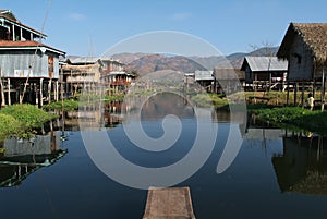 The stilts village of Maing Thauk on Lake Inle