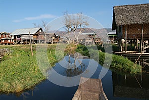 The stilts village of Maing Thauk on Lake Inle