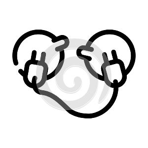 stimulant with stickers line icon vector illustration