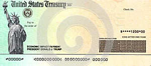 Stimulus check from United states Treasury Economic impact payment