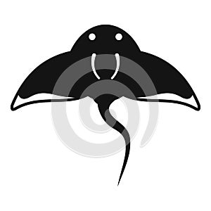 Stingray animal icon simple vector. Fish ray