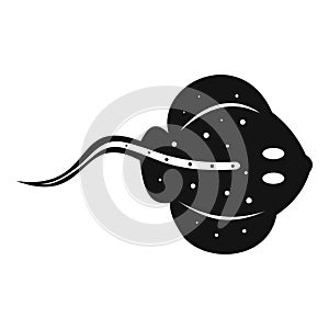 Stingray fish icon, simple style