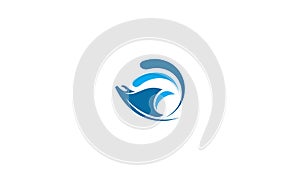 Stingray logo vector icon photo